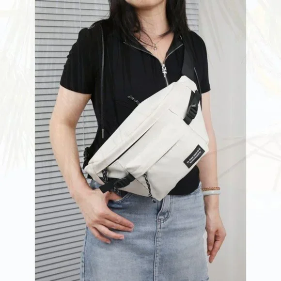 New Nylon Fanny Pack White 141 - Picture 3 of 4